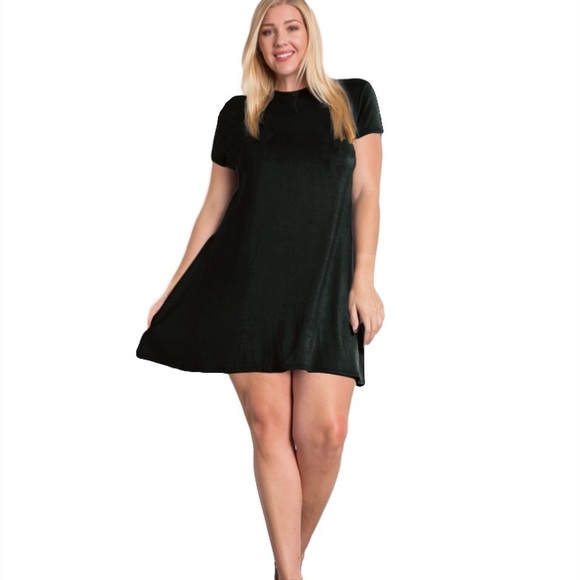 🔥SOLD OUT!!🔥NWT Plus Short Sleeve Swing Dress - Picture 3 of 4